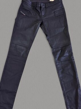 DIESEL Waxed Black Skinny Jeans